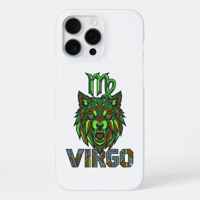 Coque iPhone Techwear Cyberpunk Vierge Zodiaque Esthétique (Verso)