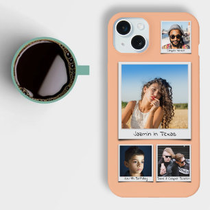 Coque iPhone 15 Plus Téléchargez vos photos Peach Slim