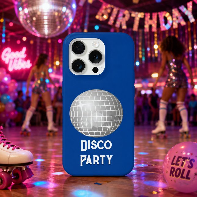 Coque iPhone Téléphone à boule disco drôle pour soirée disco (Créateur téléchargé)
