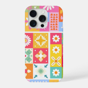 Coque iPhone 15 Pro Téléphone Abstrait Floral Moderne Créatif Coloré