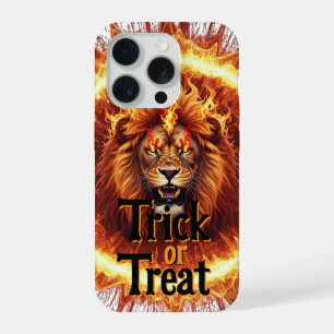 Coque iPhone 15 Pro Téléphone Case lion roi, Fiery Lion Téléphone Case