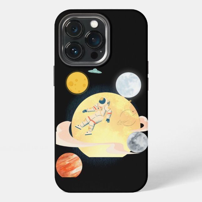 Coque iPhone téléphone d'astronaute (Dos)