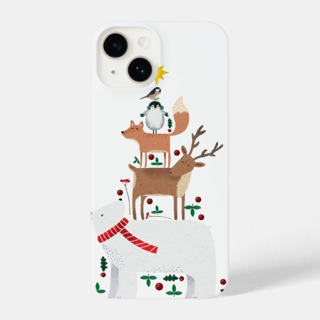Coque iPhone Téléphone de Noël case animal de l'année fériée (Verso)