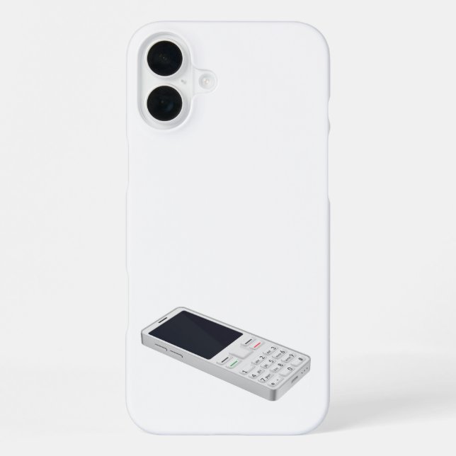 Coque iPhone Téléphone mobile blanc (Verso)