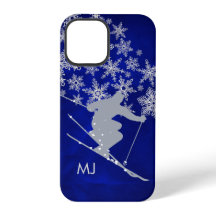 Téléphone Skis Descente Monogramme Bleu