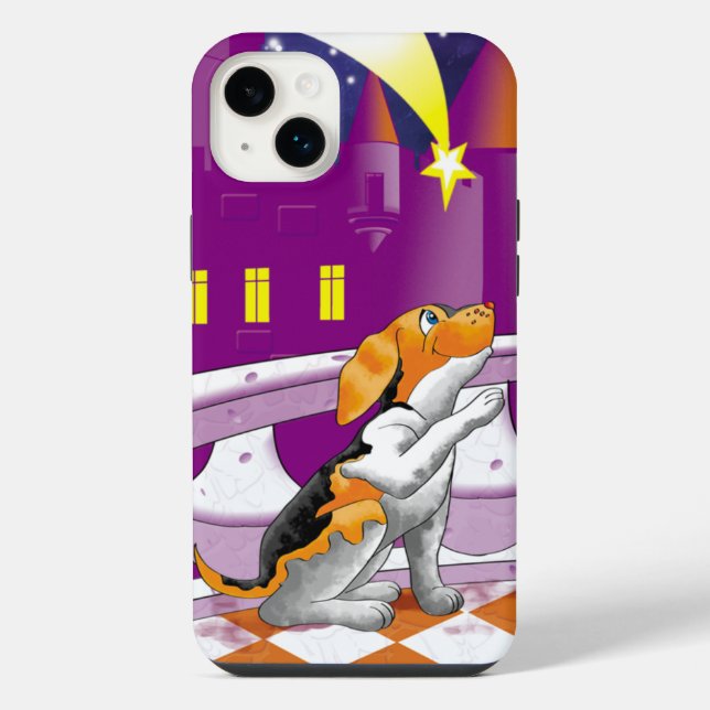 Coque iPhone télescope chien (Verso)