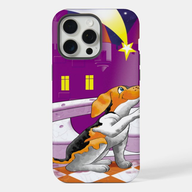 Coque iPhone télescope de chien (Verso)