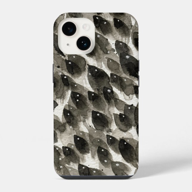 Coque iPhone Tempête de poissons (Verso)