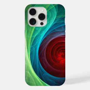 Coque iPhone 15 Pro Max Tempête rouge florale moderne motif de couleur abs