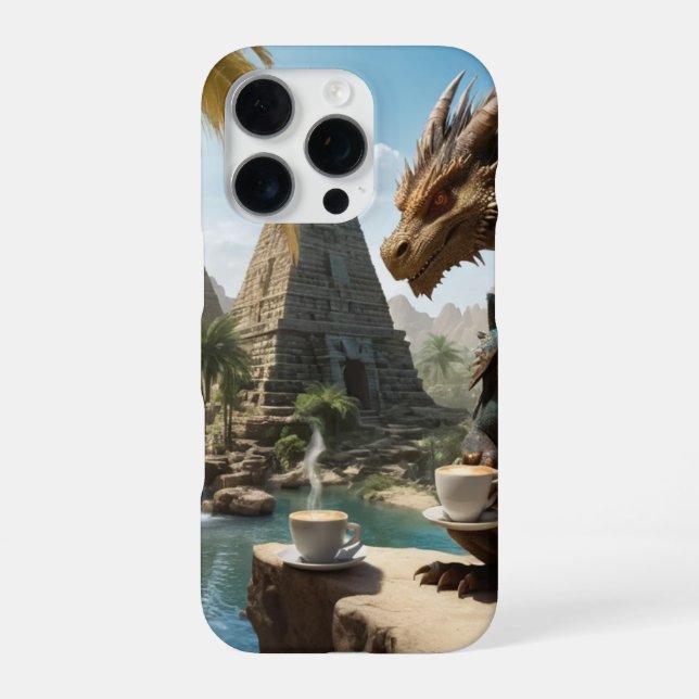 Coque iPhone Temps du café du dragon (Verso)