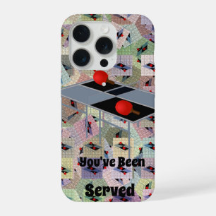 Coque iPhone 15 Pro Tennis de table servi, carte magnétique