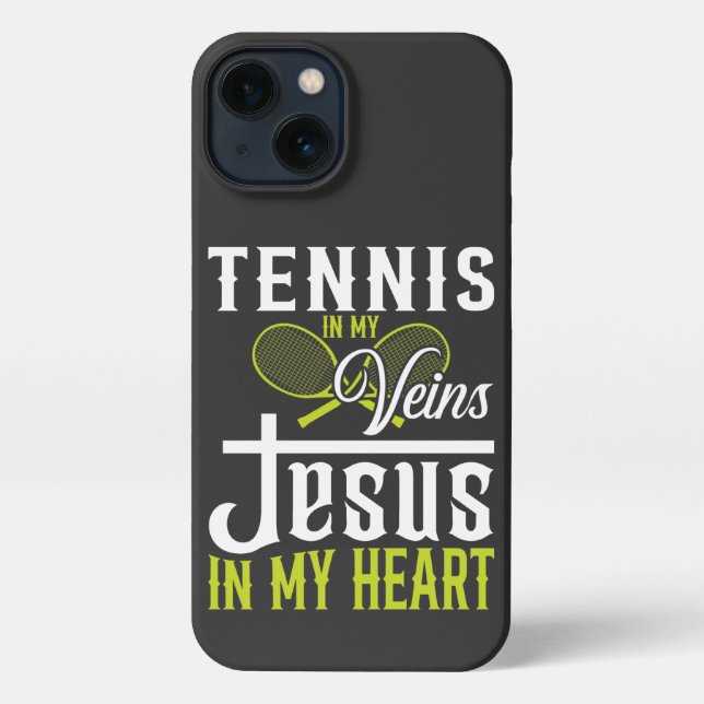 Coque iPhone Tennis In My Veins Jesus In My Heart (Verso)