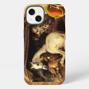 Etui iPhone 13 TENTE ARABE AVEC HORSE Orange Agate Gem Monogram