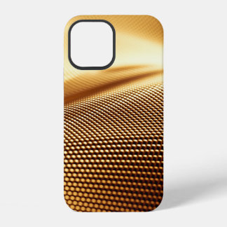 Coque iPhone 12 tenture de particules arrière - plan or de luxe. i