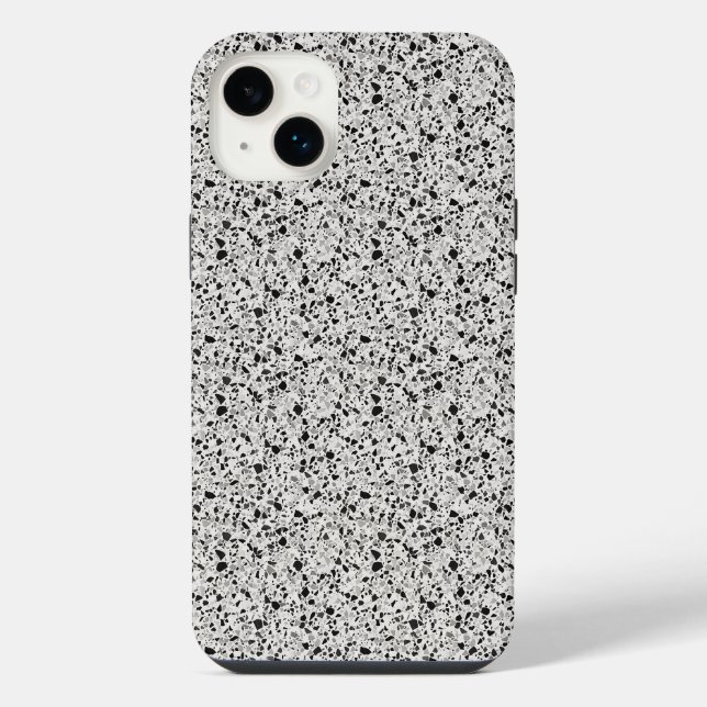 Coque iPhone Terrazzo Noir Et Gris (Verso)