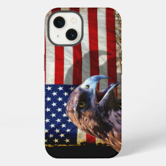 Etui iPhone 13 Terre des libres Drapeau patriotique américain et 