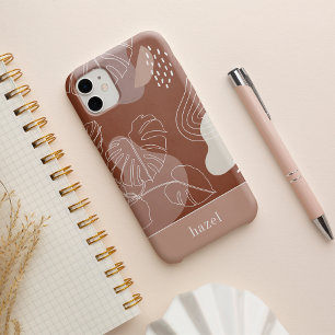 Etui iPhone 13 Terre sombre Boho Boho Tropical Monstera Leaf