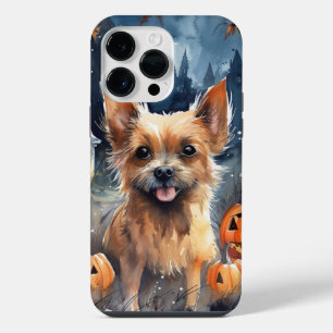 Coque Pour Pour iPhone 14 Pro Max Tervueren australien d'Halloween avec citrouilles
