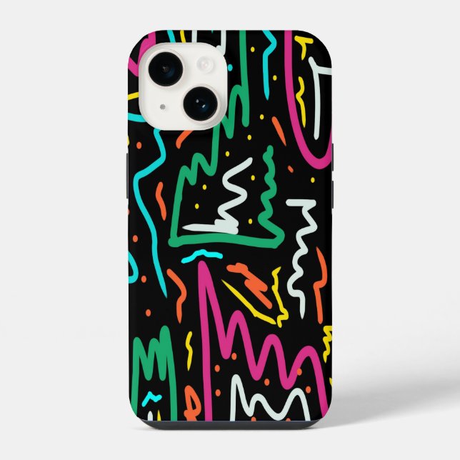 Coque iPhone Tête de contraste Gras Neon (Verso)