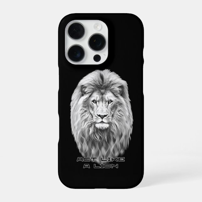 Coque iPhone Tête de lion (Verso)