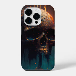 Coque Pour iPhone 14 Plus Tête de mort à fond apocalyptique