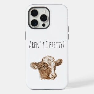 Coque iPhone 15 Pro Max Tête de vache mignonne N'est-ce pas que je suis jo