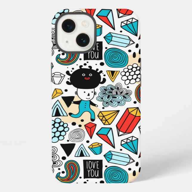 Coque iPhone Tête folle (Verso)