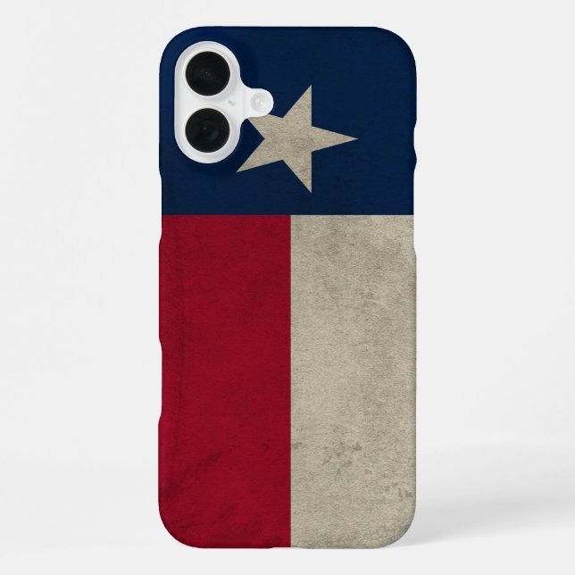 Coque iPhone Texas Grunge- Drapeau Lone Star (Verso)
