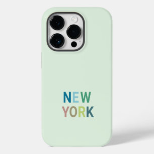 Coque Pour iPhone 14 Plus Texte coloré de New York moderne