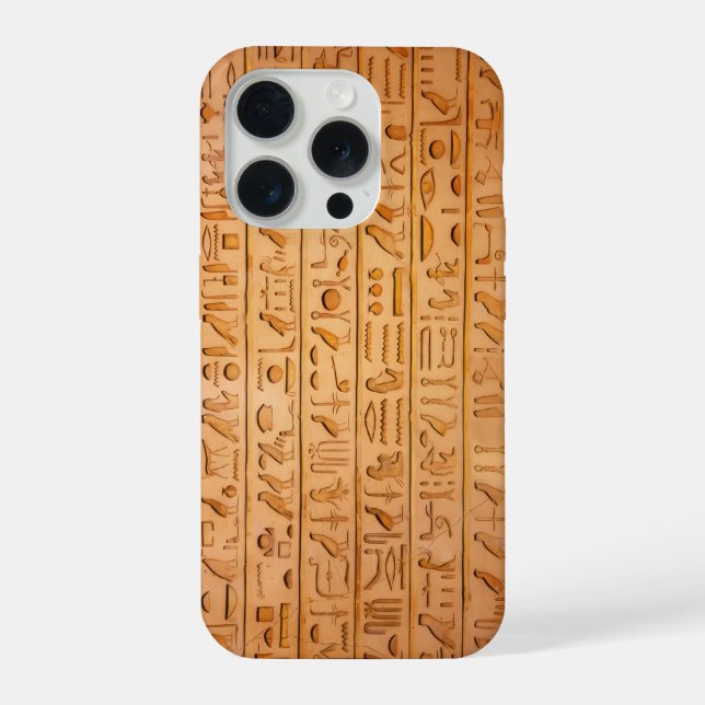 Coque iPhone Texte gravé en langue Égypte antique Hiéroglyphe (Verso)