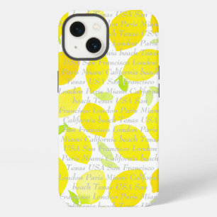 Etui iPhone 13 Texte personnalisable et motif moderne d'image de