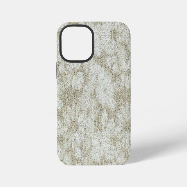 Coque iPhone Texture crémeuse veloutée de marguerite florale (Verso)