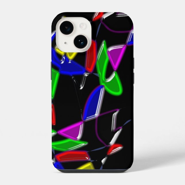 Coque iPhone Texture d'art moderne (Verso)