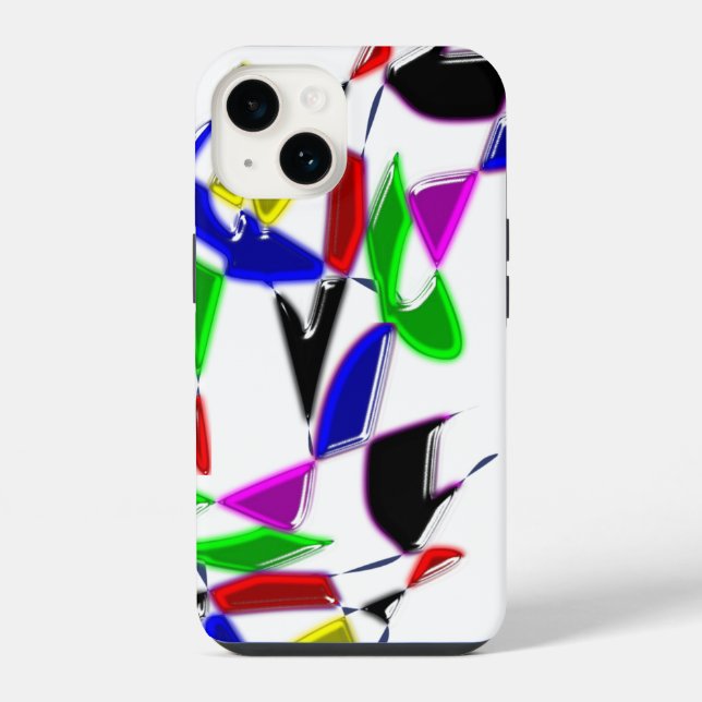 Coque iPhone Texture d'art moderne (Verso)