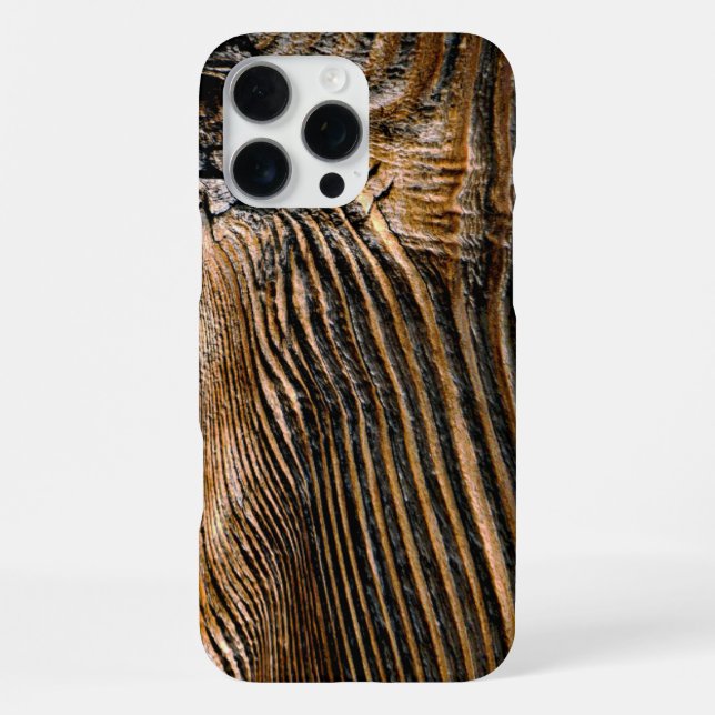 Coque iPhone Texture de bois cool unique (Verso)