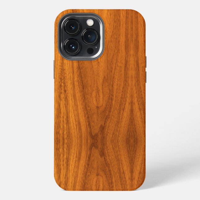 Coque iPhone Texture de bois de teck nautique chic (Verso)