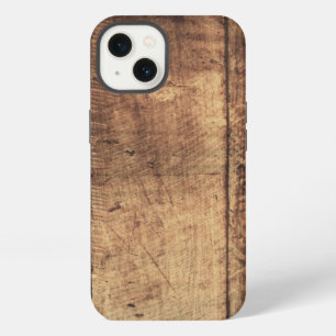 Etui iPhone 13 texture de bois rayé vintage cool