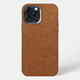 Etui iPhone 13 Pro Max Texture de cuir cognac vintage en détresse