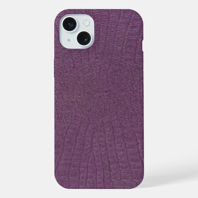 Coque iPhone Texture de cuir de crocodile Taupe moderne (Verso)