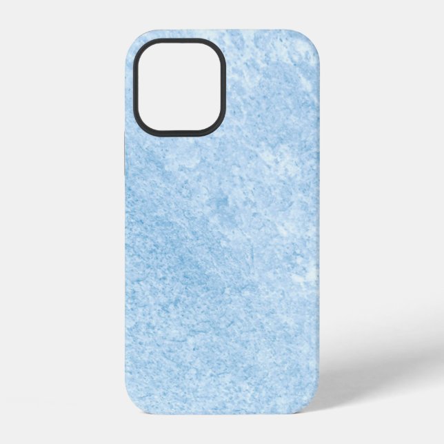 Coque iPhone Texture de design bleu mural vintage (Verso)