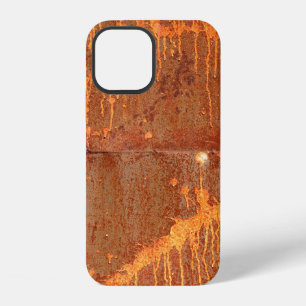 Coque iPhone 12 texture de fond de panneau métallique rouillé
