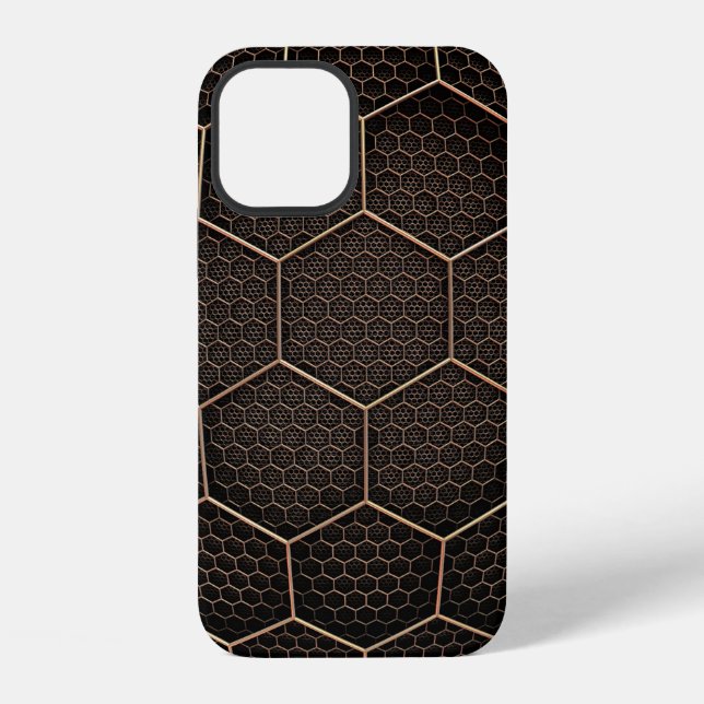 Coque iPhone Texture de fond grille hexagonale d (Verso)