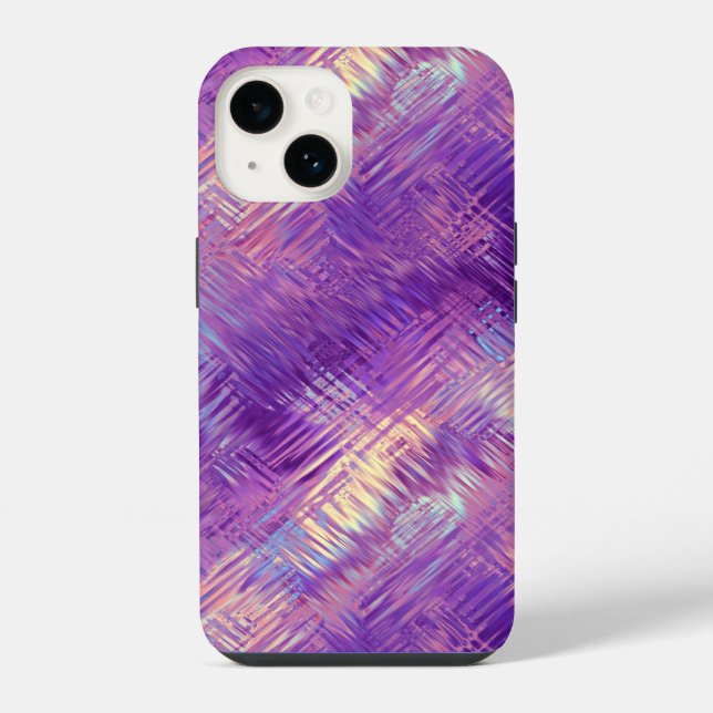 Coque iPhone Texture de gel cristal améthyste violet (Verso)