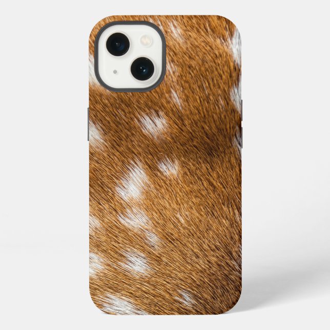 Coque iPhone texture de la fourrure du cerf tacheté (Verso)