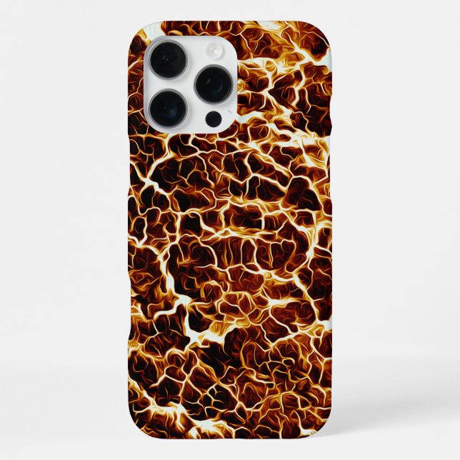Coque iPhone Texture de lave chaude factice (Verso)