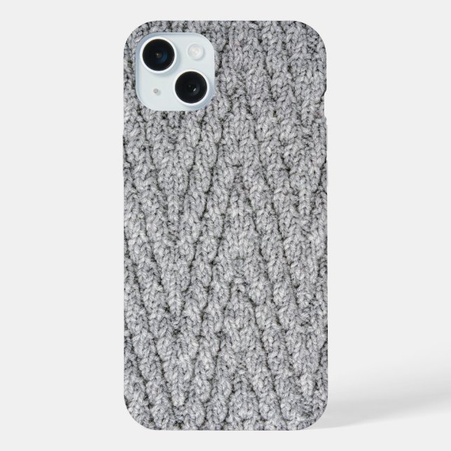 Coque iPhone texture de motif tricoté (Verso)