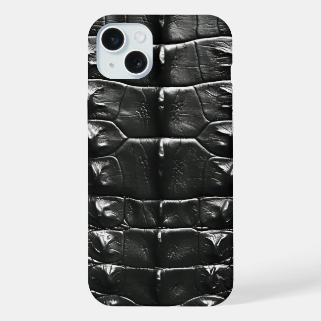 Coque iPhone Texture de peau de crocodile exotique (Verso)