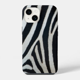 Coque Pour iPhone 14 texture de peau de fourrure d'animal zèbre rayures