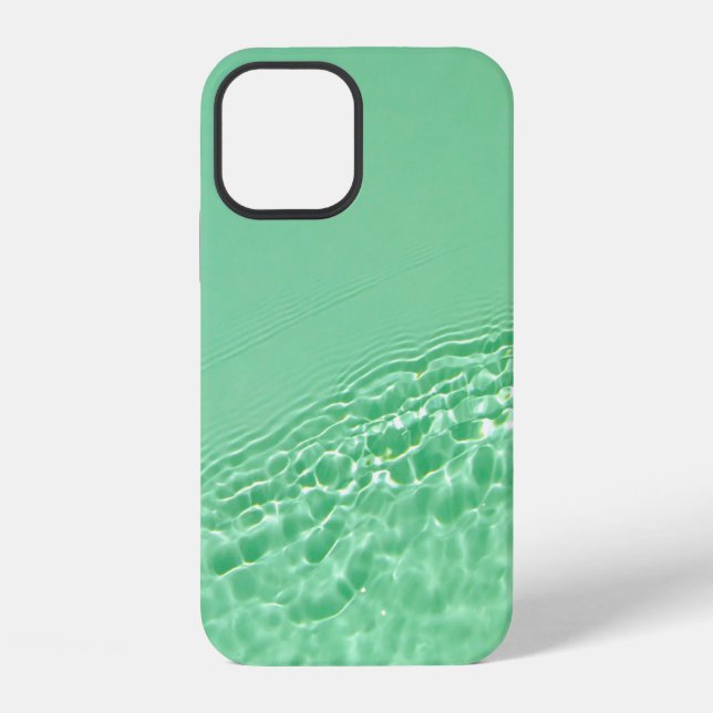 Coque iPhone Texture de surface d'eau claire de couleur bleu me (Verso)