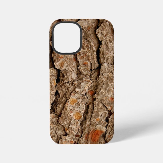 Coque iPhone Texture d'écorce de pin (Verso)